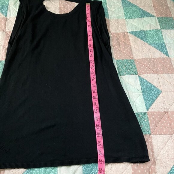 Zadig & Voltaire Knit Tank Womens M Black Open Back Carmen Top Goth Grunge - Picture 8 of 8
